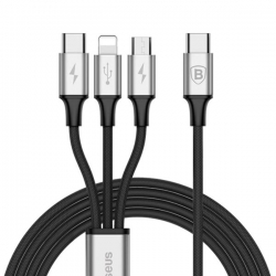 USB data kabal BASEUS RAPID 3u1 micro / lightning / Type C 1.2m